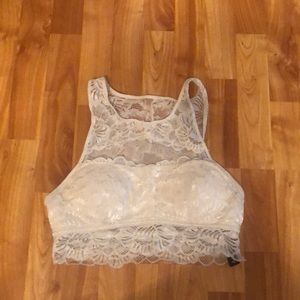 White lace bralette